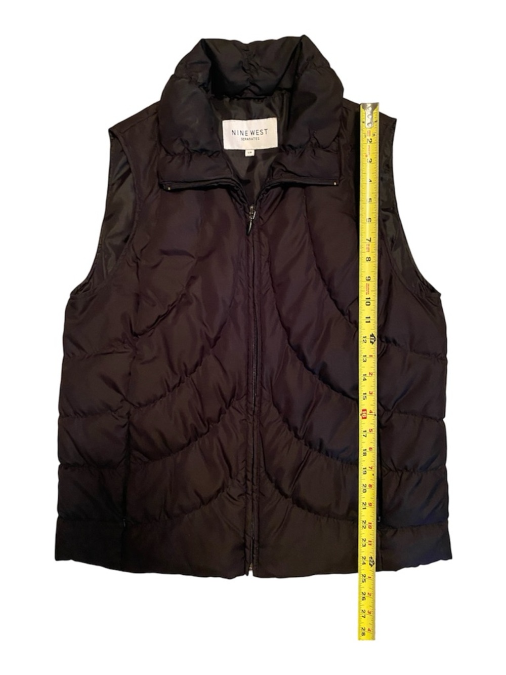 Nine West Quilted Puffer Vest, Women’s Size L Black - Picture 7 of 7
